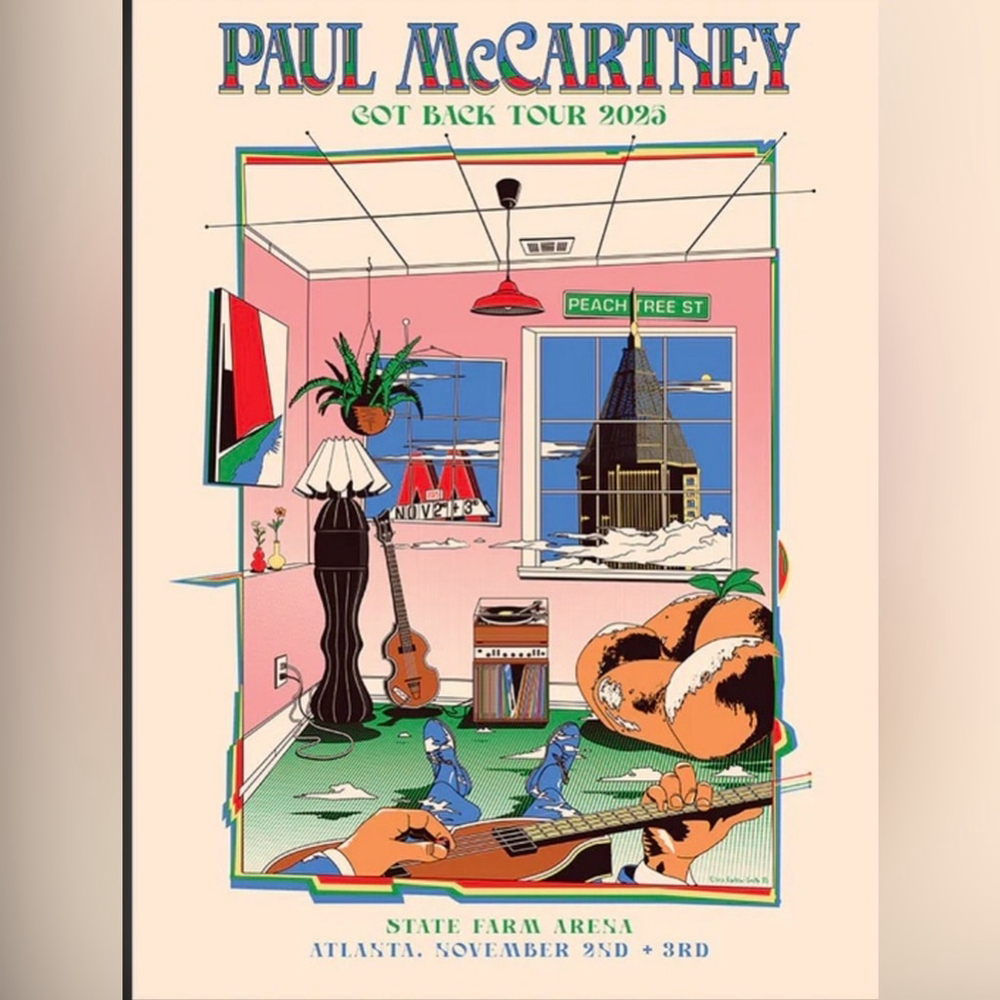 Paul McCartney Got Back 2025 Atlanta Event Poster Original | Mint Condition